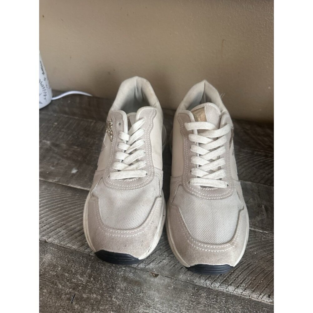 Vintage Havana Sneaker Women's Size 9 Nude Glitter Star Gold Cream Shoes - Picture 2 of 5